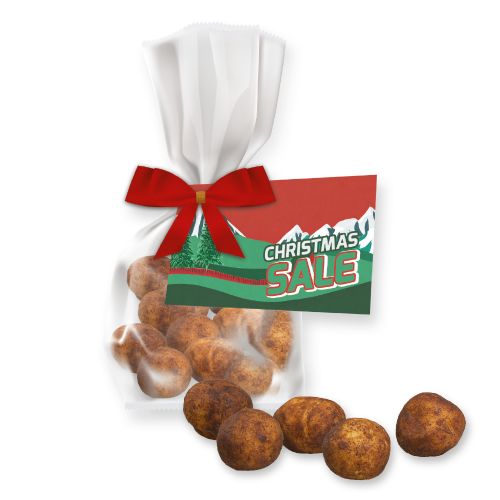Marzipan potatoes, 35g, express flat bag with bow with advertising card