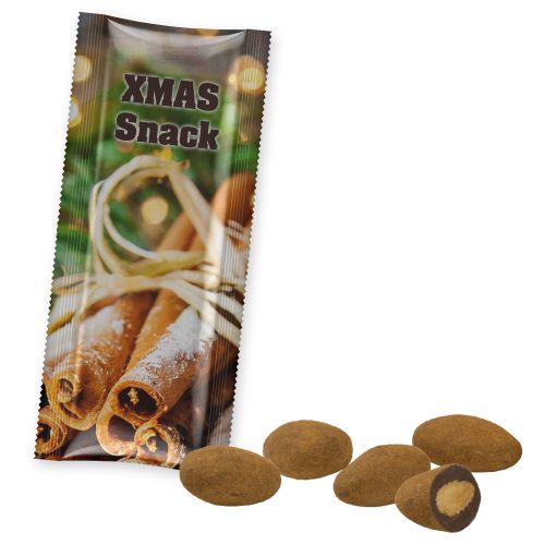 Chocolate almonds with cinnamon, ca. 25g, snack stick