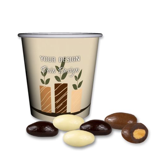 Almond chocolate trio, ca. 40g, mini snack cup