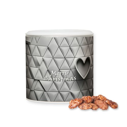 Burnt almonds, ca. 110g, cardboard can small with label