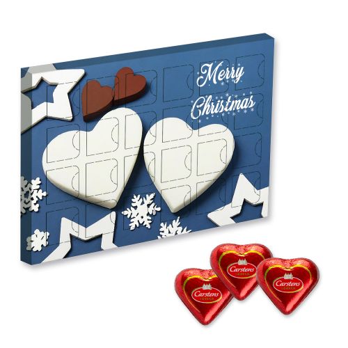 Luebecker marzipan hearts, ca. 300g, advent calendar midi