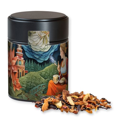 Grandmas baked apple tea, ca. 60g, metal tin midi black with label