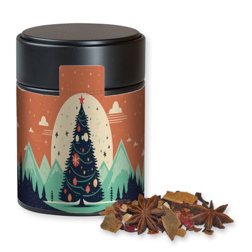 Mulled wine spice, ca. 60g, metal tin midi black with label