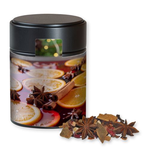 Mulled wine spice, ca. 60g, metal tin midi black