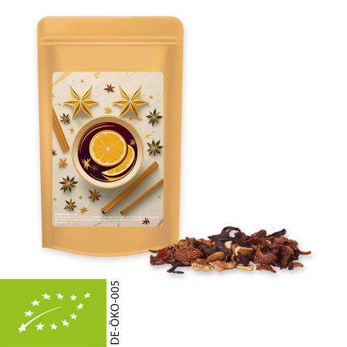 Organic fine mulled wine spice, ca. 20g, mini stand up pouch with label