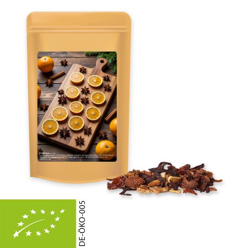 Organic fine mulled wine spice, ca. 20g, mini stand up pouch with label