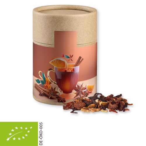 Organic fine mulled wine spice, ca. 60g, cardboard can midi with label