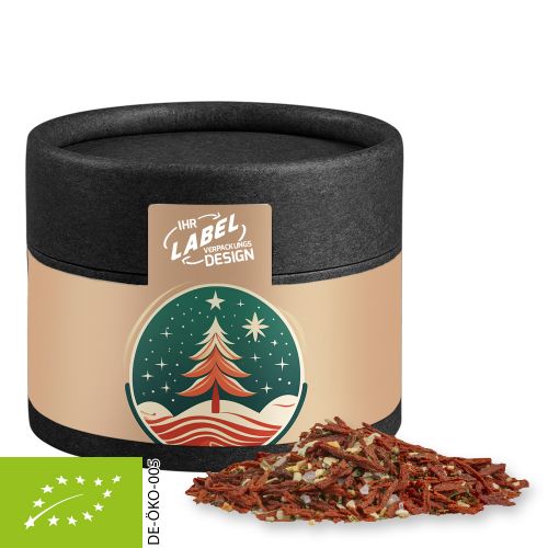 Organic Christmas spice mix salad, ca. 30g, cardboard can mini black with label