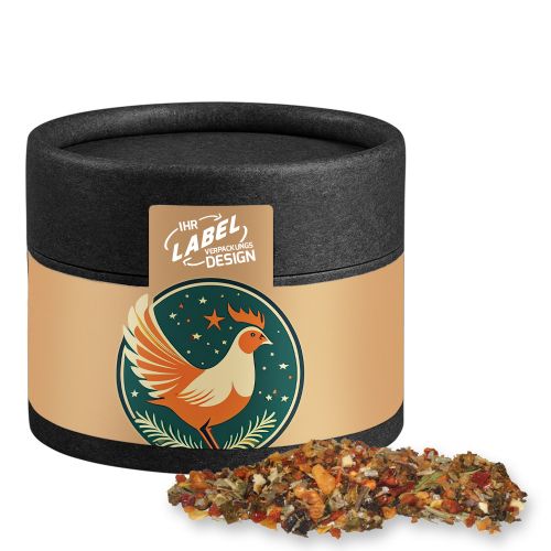 Christmas spice mix poultry, ca. 30g, cardboard can mini black with label