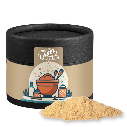 Spice mix stollen, ca. 45g, cardboard can mini black with label