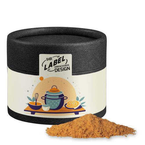 Spice mix printen, ca. 45g, cardboard can mini black with label