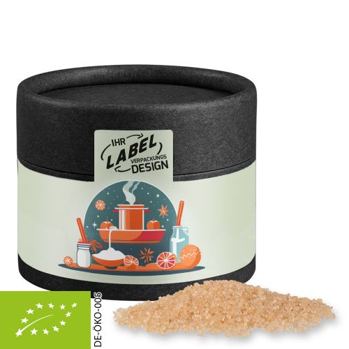 Organic spice mix lebkuchen, ca. 45g, cardboard can mini black with label