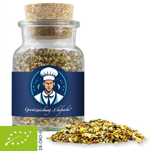 Organic Christmas spice mix chefsmatter, ca. 60g, cork glass with label