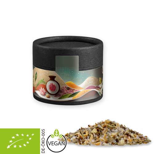 Organic all-rounder spice, ca. 40g, cardboard can mini black with label