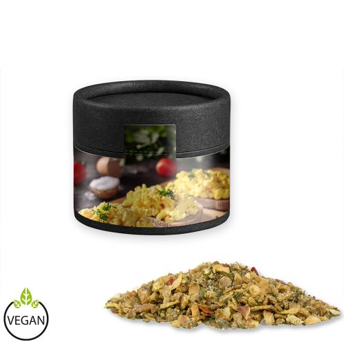 Scrambled egg spice, ca. 40g, cardboard can mini black with label