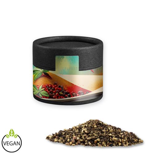 Pepper crushed, ca. 38g, cardboard can mini black with label