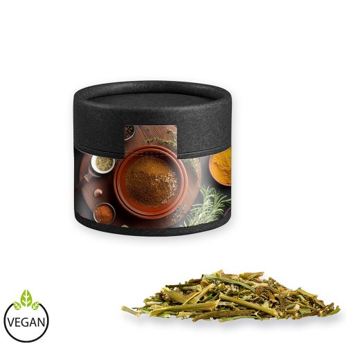 BBQ herbal rub, ca. 28g, cardboard can mini black with label