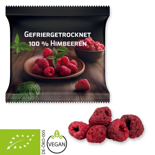 Organic freeze-dried raspberries, ca. 15g, maxi bag