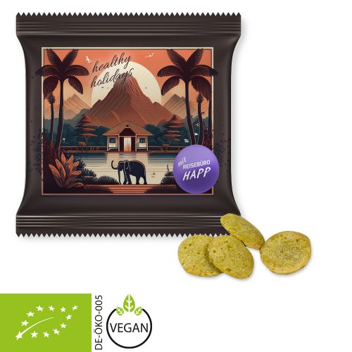 Organic black pepper corn chips, ca. 15g, maxi bag