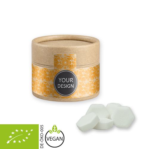 Organic dextrose orange, ca. 40g, cardboard can mini with label