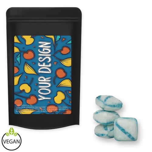 Fresh breeze candy, ca. 80g, midi stand up pouch black with label