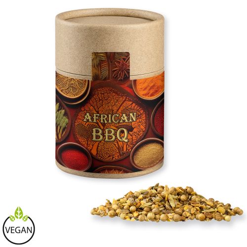 African BBQ, ca. 75g, cardboard can midi with label