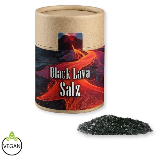 Black lava salt, ca. 135g, cardboard can midi with label