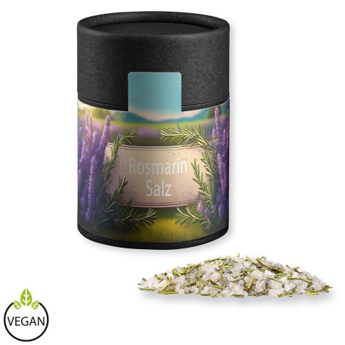 Rosemary salt, ca. 90g, cardboard can midi black with label