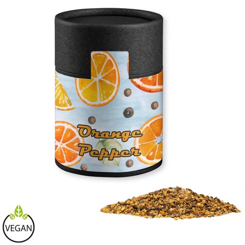 Orange pepper, ca. 75g, cardboard can midi black with label