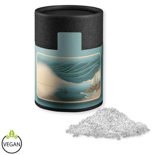Fleur de Sel, ca. 65g, cardboard can midi black with label