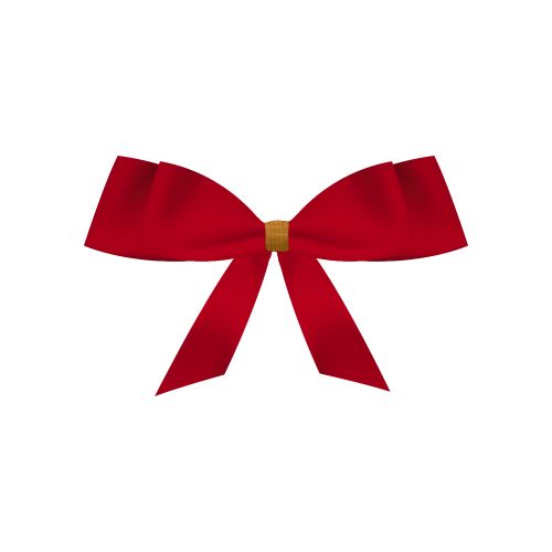 Deco, ca. 1g, ribbon red small with golden clip with 