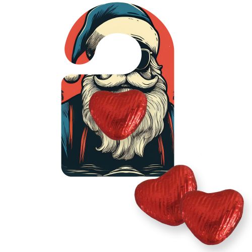 Chocolate hearts, ca. 5g, express Mini Fflyer hanger with print
