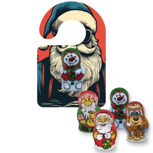 Chocolate Christmas mix, ca. 7g, express Mini Fflyer hanger with print
