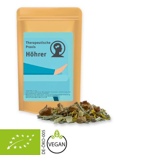 Organic herbal tea peace of mind, ca. 12g, mini stand up pouch with label
