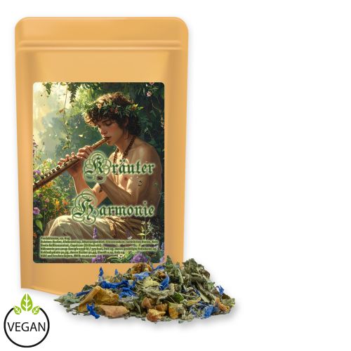 Herbal tea harmony, ca. 35g, midi stand up pouch with label