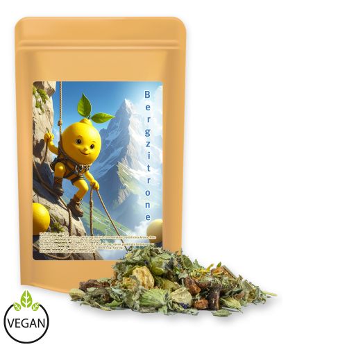 Herbal tea mountain tea & citrus, ca. 35g, midi stand up pouch with label