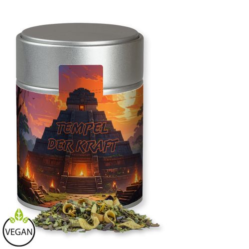 Mate tea orange, ca. 40g, metal tin midi silver