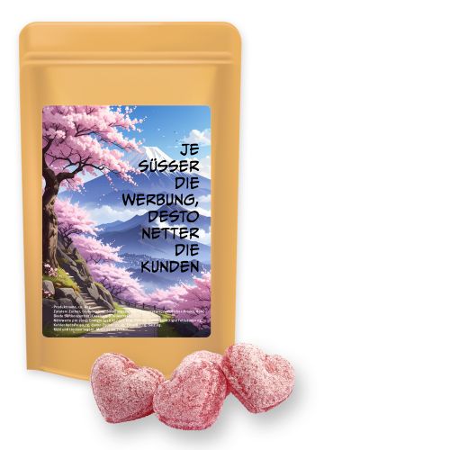 Cherry sweets with magnesium, ca. 80g, midi stand up pouch with label