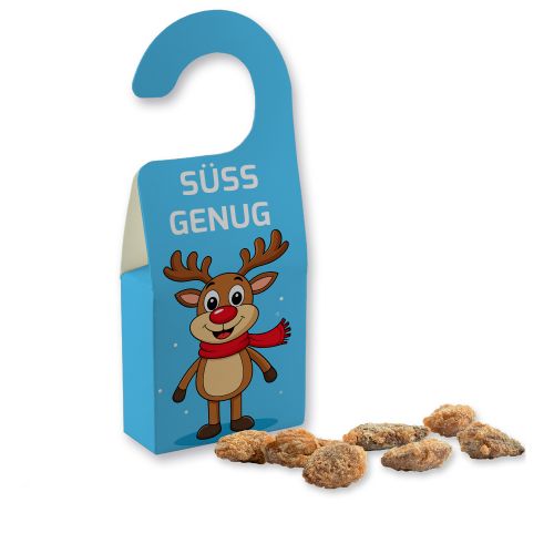 Burnt almonds with no added sugar (vegan), ca. 15g, door hanger folded box