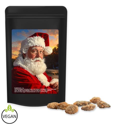 Burnt almonds with no added sugar, ca. 80g, midi stand up pouch black with label