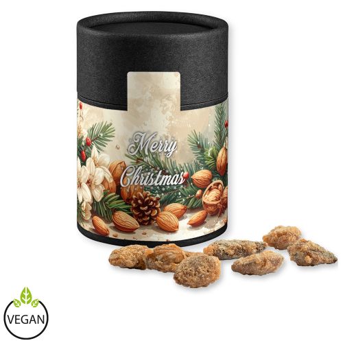 Burnt almonds with no added sugar, ca. 80g, cardboard can midi black
