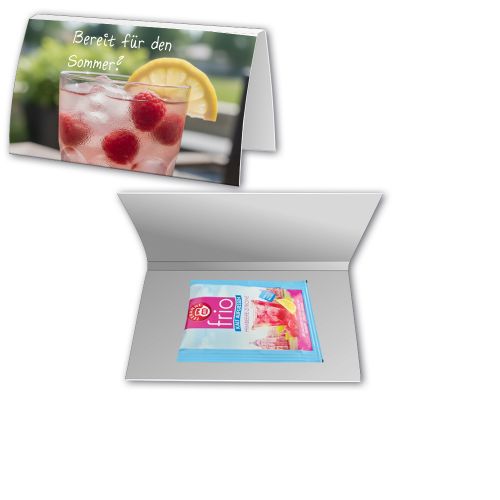 Bag tea cold brew - frio raspberry-lemon, ca. 4,5g, express promotional card A6 folded with print