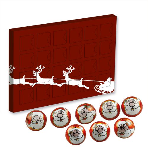 Chocolate hazelnut pralines, ca. 168g, advent calendar midi