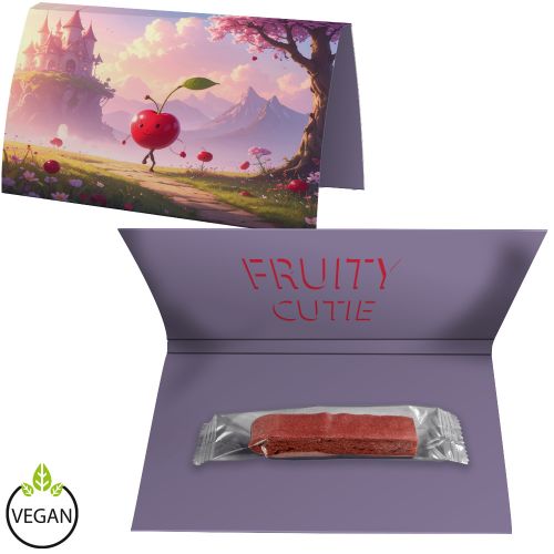 Cherry Fruit Strip, ca. 5g, express promotional card A5 folded with print